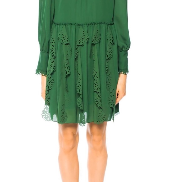 See from Chloe - Green Openworks dress - Picture 2 of 7